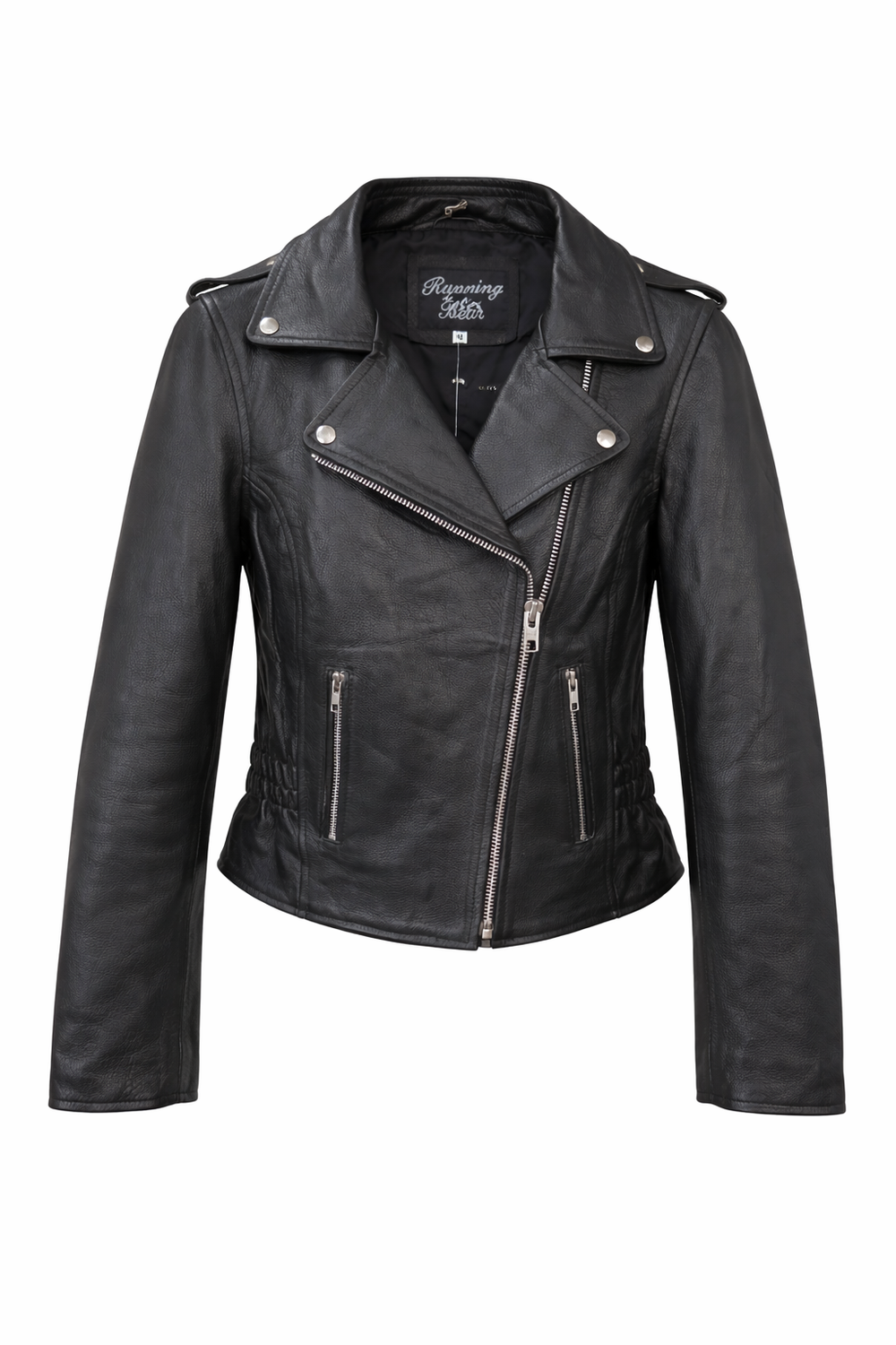 08500 Running Bear Damen Bikerjacke Leder schwarz