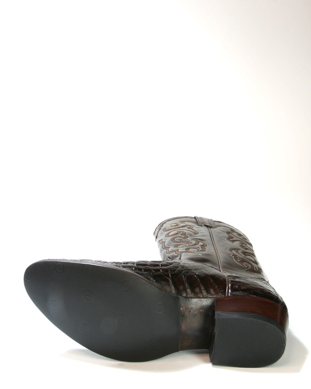 10004 Sendra cowboy boots caiman leather DOM Brown