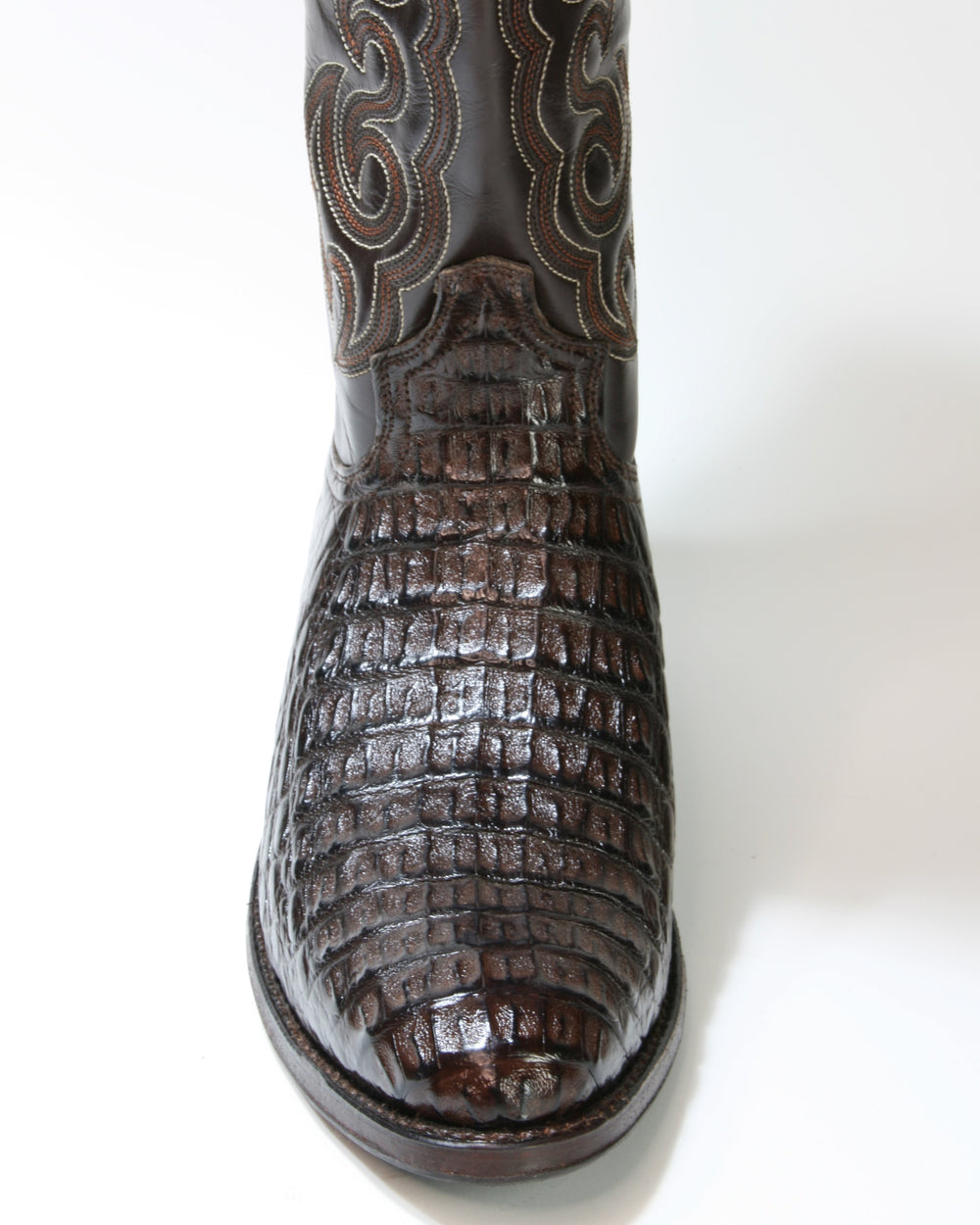 10004 Sendra cowboy boots caiman leather DOM Brown