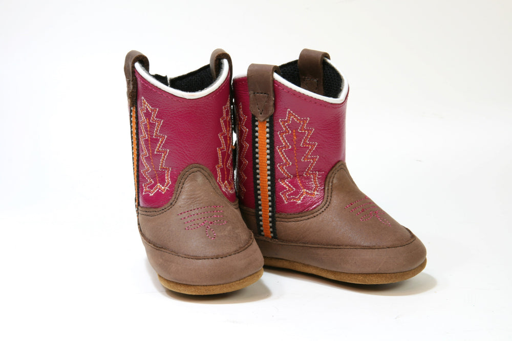 10041 Old West Kinder Cowboystiefel braun pink