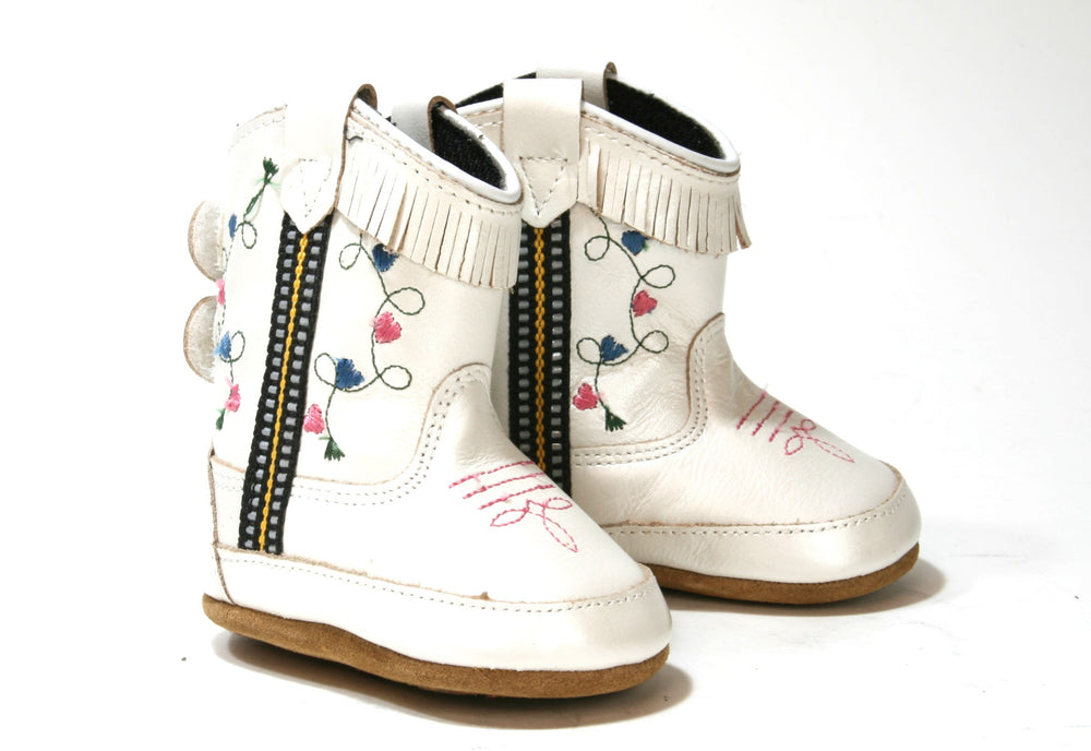 10044 Baby Boots Charlotte White