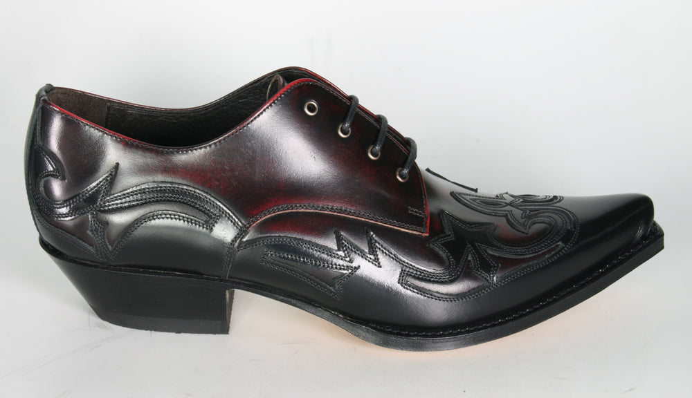 10066 Sendra Mezcal Schuhe Flor. Negro Flor. Fuchsia