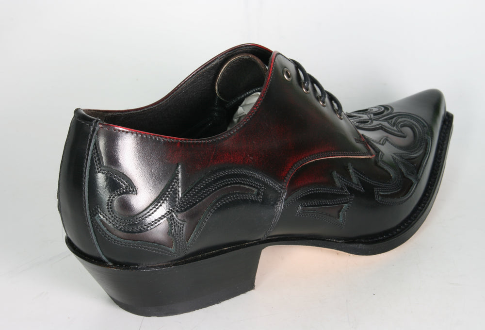 10066 Sendra Mezcal Schuhe Flor. Negro Flor. Fuchsia