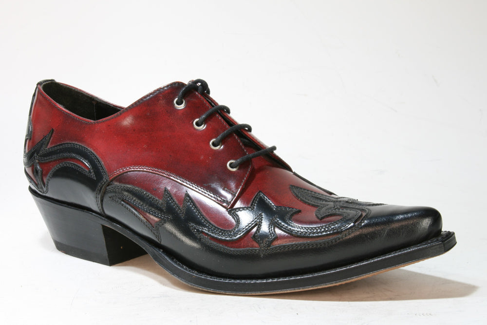 10066 Sendra Boots Schuhe Flor. Negro Flor. Cherry