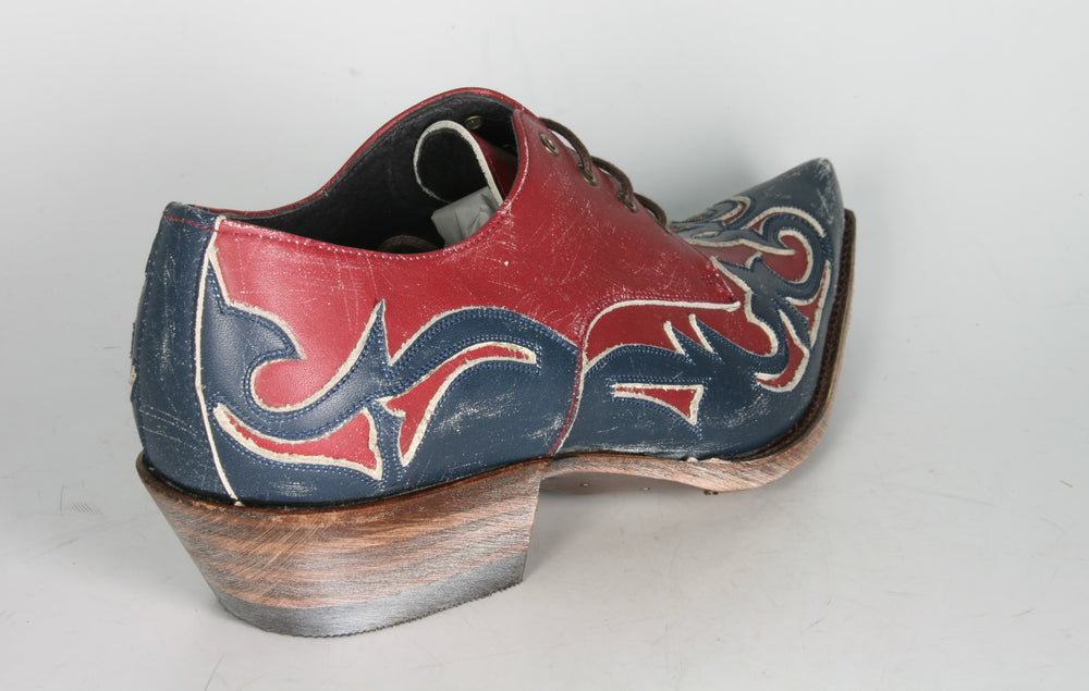 10066 Sendra Mezcal Schuhe Raspado Azul Rojo