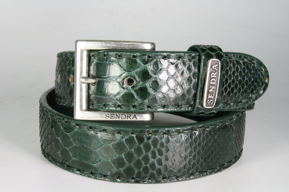 1016 Sendra Python Belt Python Barr. Verde Botella