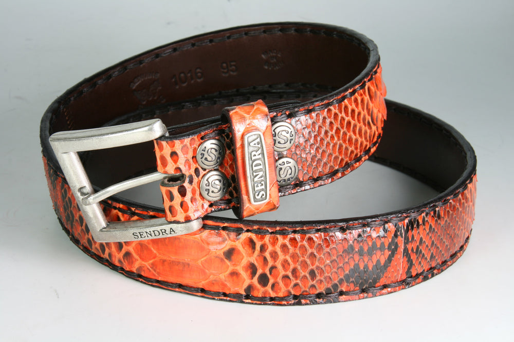 1016 Sendra Python Belt Python Barr. Calendula orange