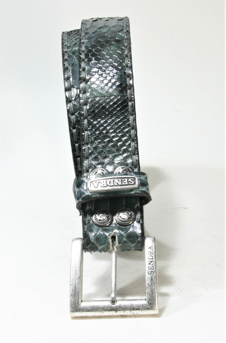 1016 Sendra Python Belt Python Barr. Charia Blue-Grey