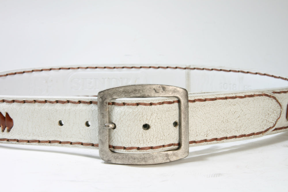 1018 Sendra Gürtel Cimarron White Bartolo Cuero