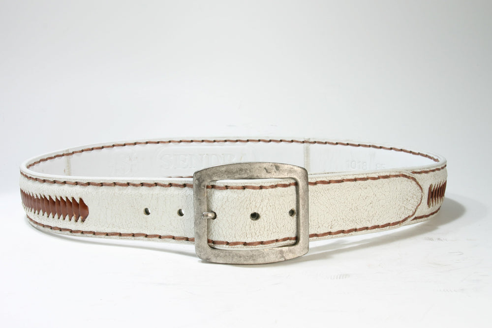1018 Sendra Gürtel Cimarron White Bartolo Cuero