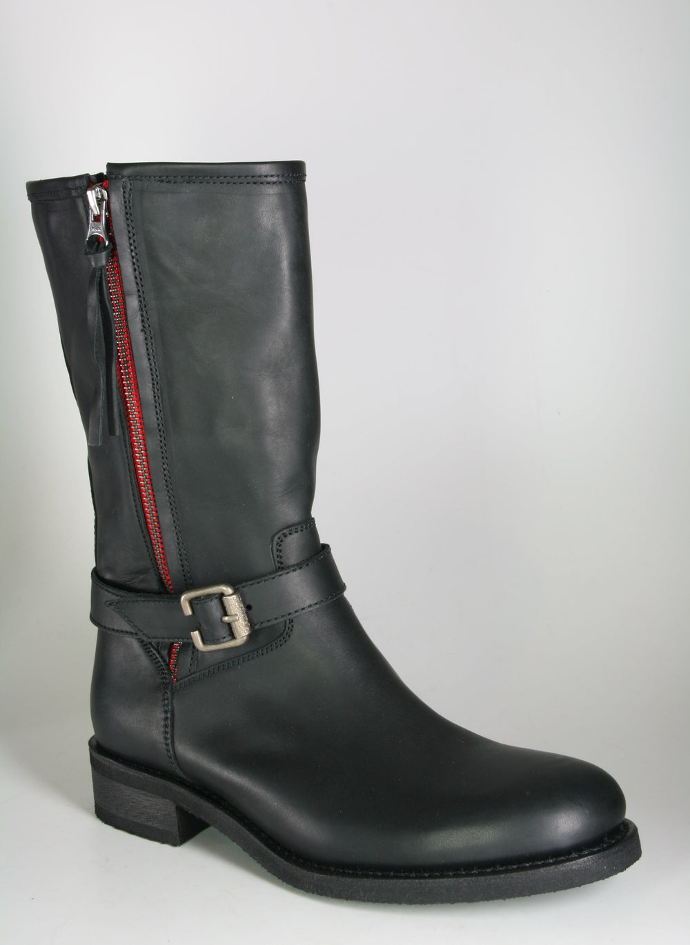 10276 Sancho Biker Boots Engineer Grass Softy Negro