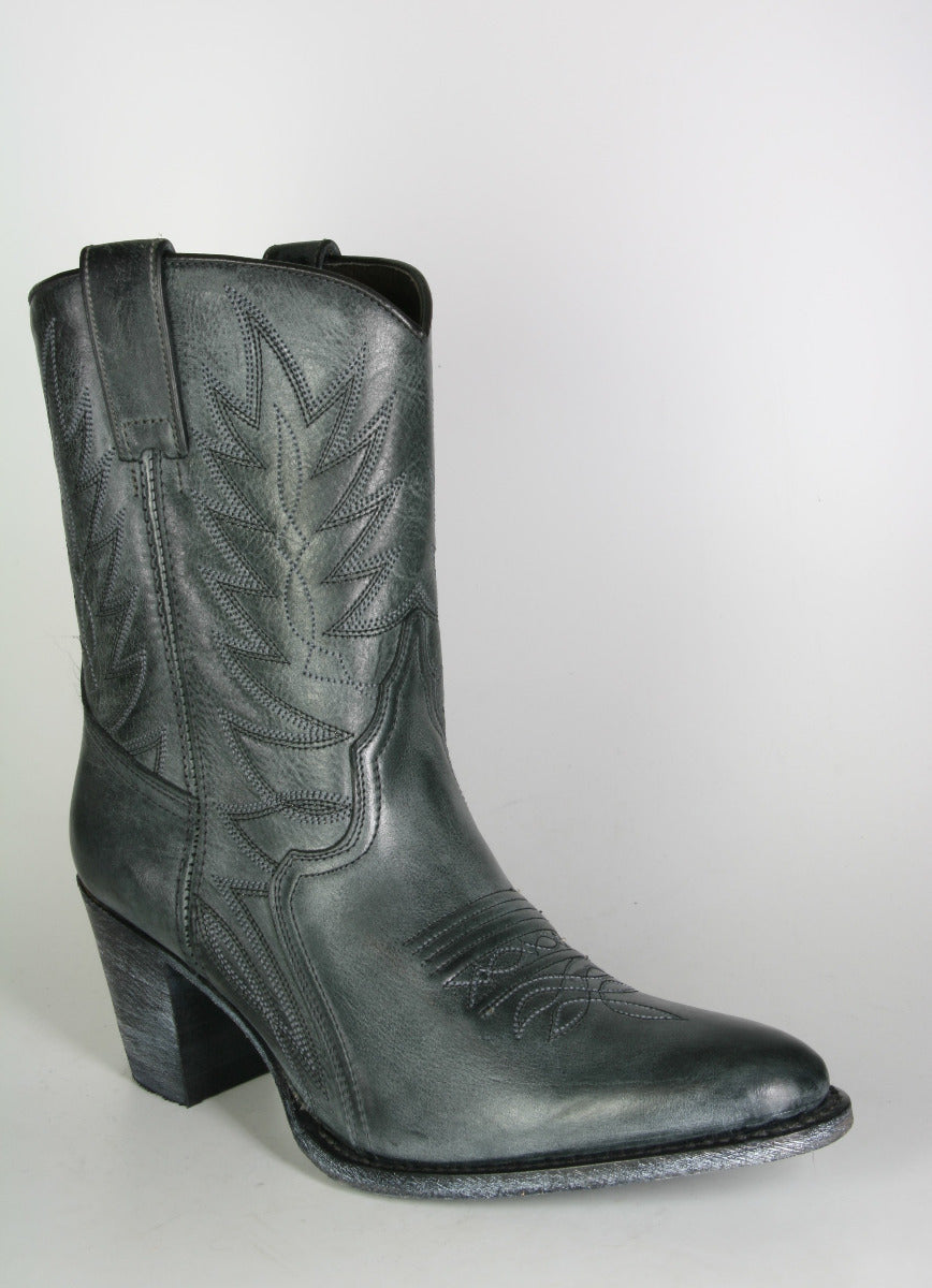 10318 Sendra Cowboystiefel Kurzschaft Donna Vibrant Grau