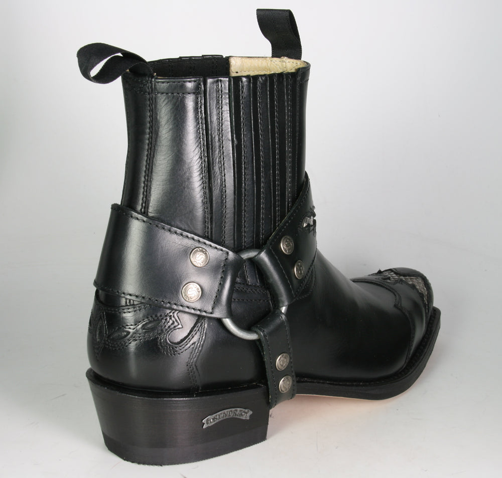 10543 Sendra Ankle Boots Negro Python Natural