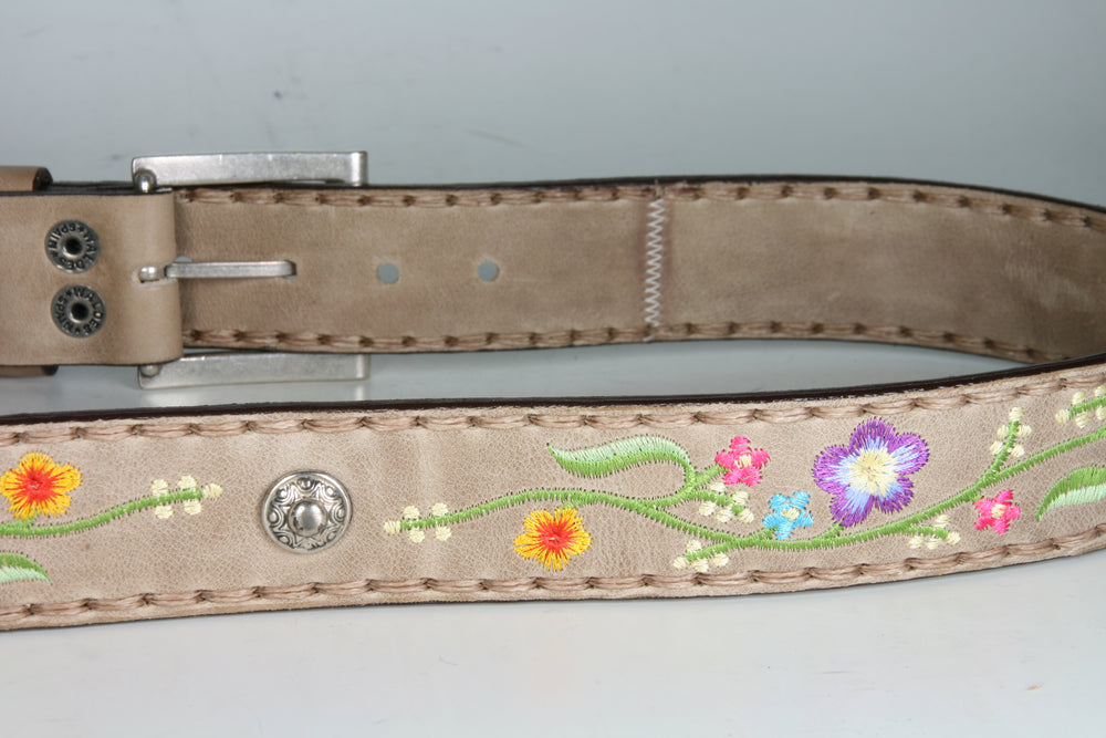 1063 Sendra Gürtel Olimpia Taupe Flowers
