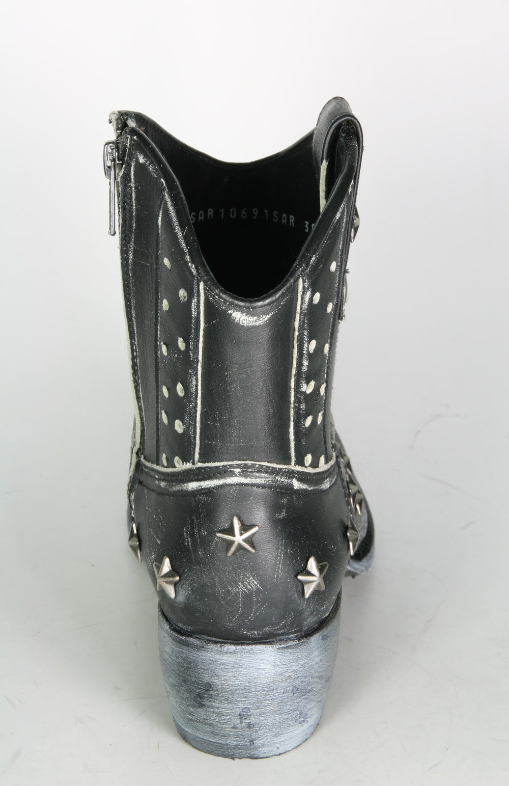 10691 Sendra Short Boots SARA Raspado Negro