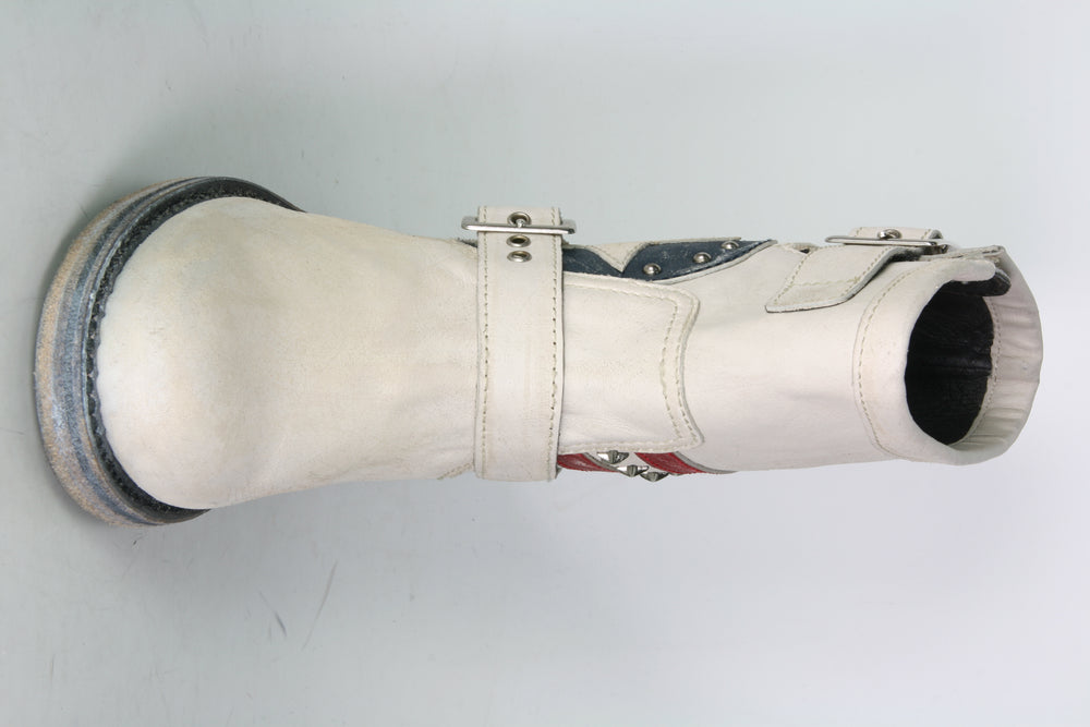 10796 Sendra Bikerboots Chiquita Raspado Marfil