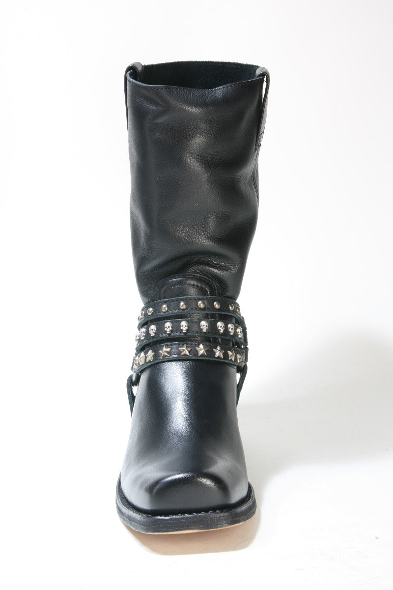 11188 Sendra Bikerboots Blues Negro