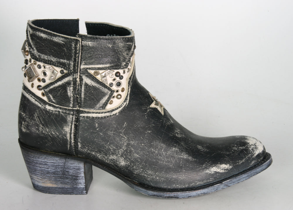 11809 Sendra Short Boots Debora Alya Raspado Negro