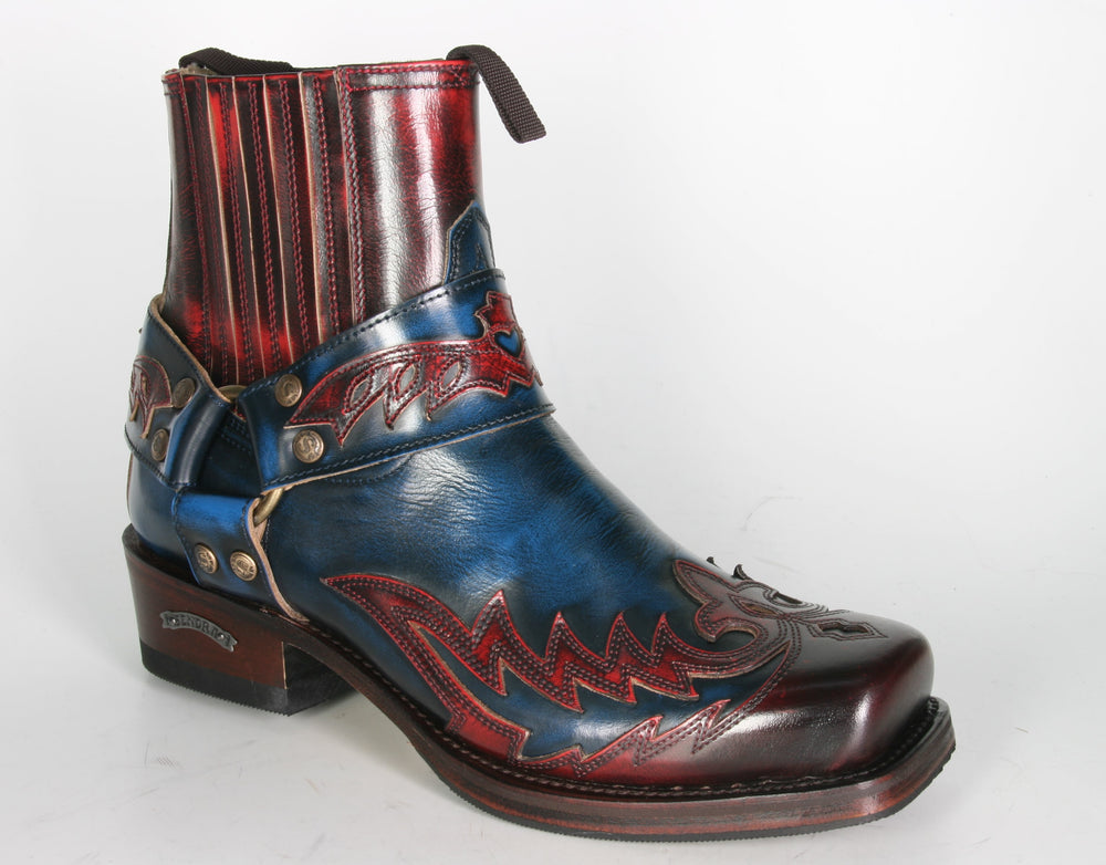 13887 Sendra Bikerboots BLUES Hurricane Rojo Ducados