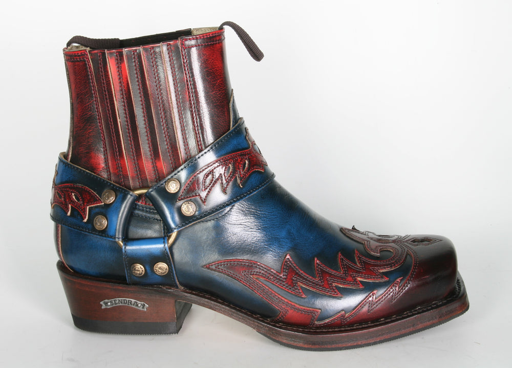 13887 Sendra Bikerboots BLUES Hurricane Rojo Ducados