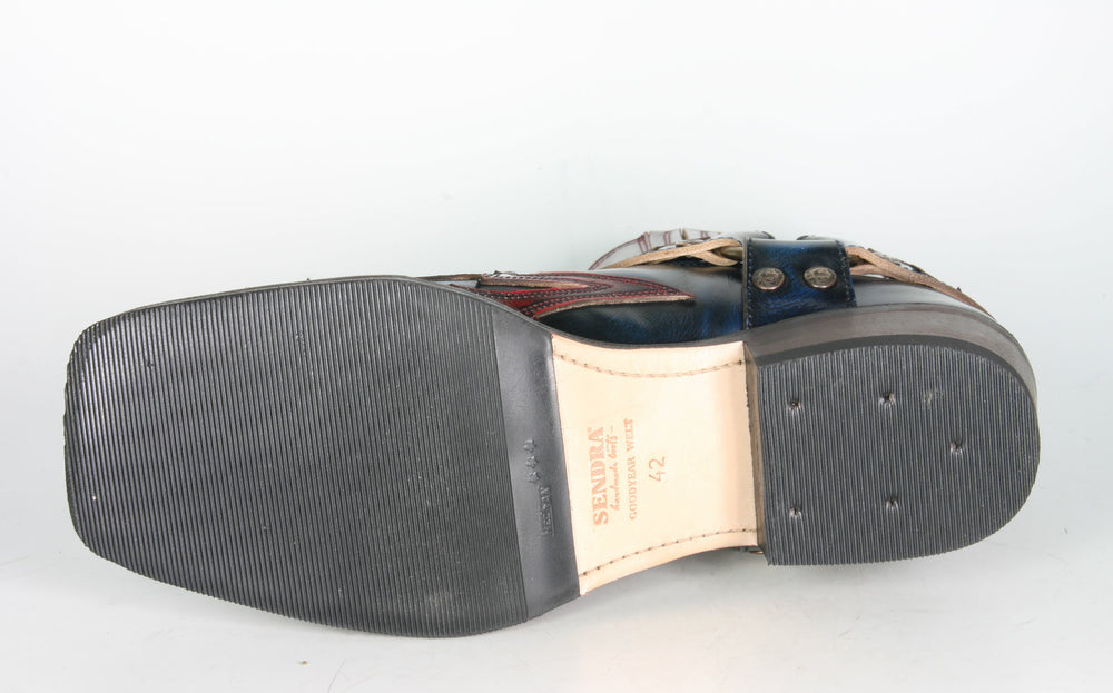 13887 Sendra Bikerboots BLUES Hurricane Rojo Ducados