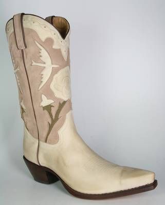 1625 Tony Mora Cowboystiefel Nub. Bone