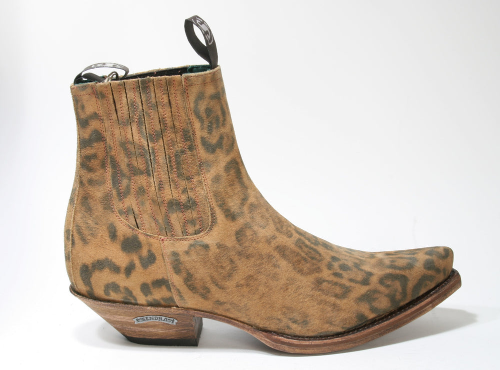 1692 Sendra Stiefeletten Animal Print Serr. Lince Natural