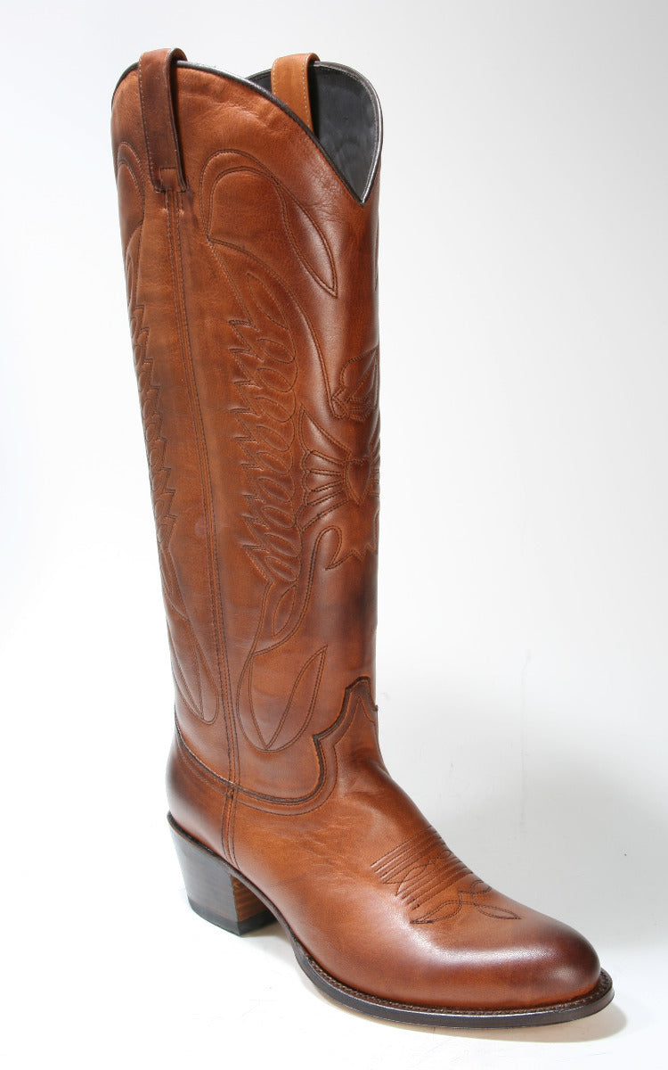 17087 Sendra Lederstiefel Hochschaft Debora Salvaje Cuoio