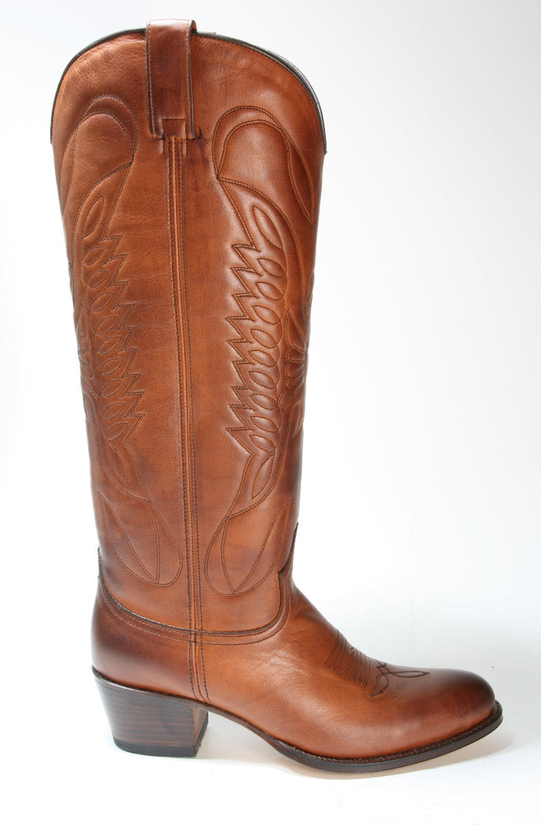 17087 Sendra Lederstiefel Hochschaft Debora Salvaje Cuoio