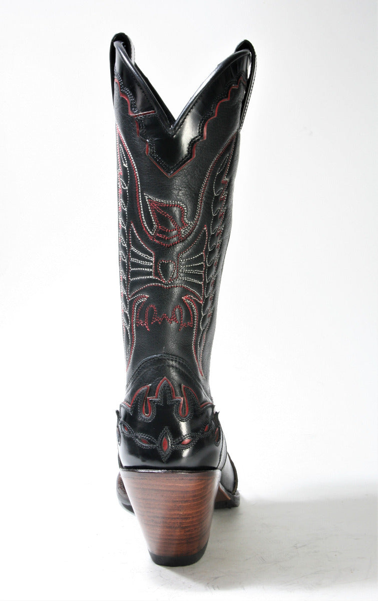 17283 Sendra cowboy boots LULA Flora Negro