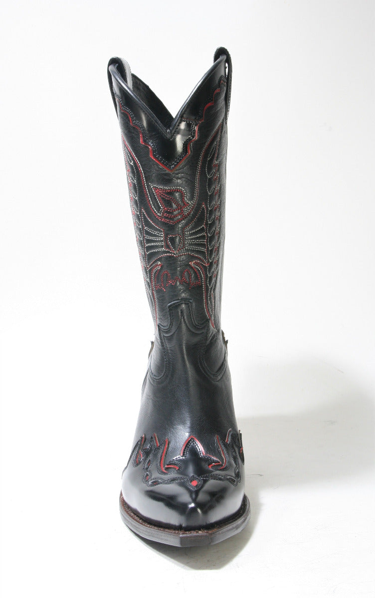 17283 Sendra cowboy boots LULA Flora Negro