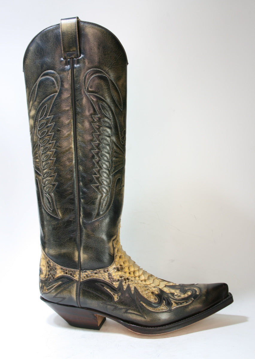 17354 Sendra Denver Tierra Python Panizo High Shaft Cowboy Boots