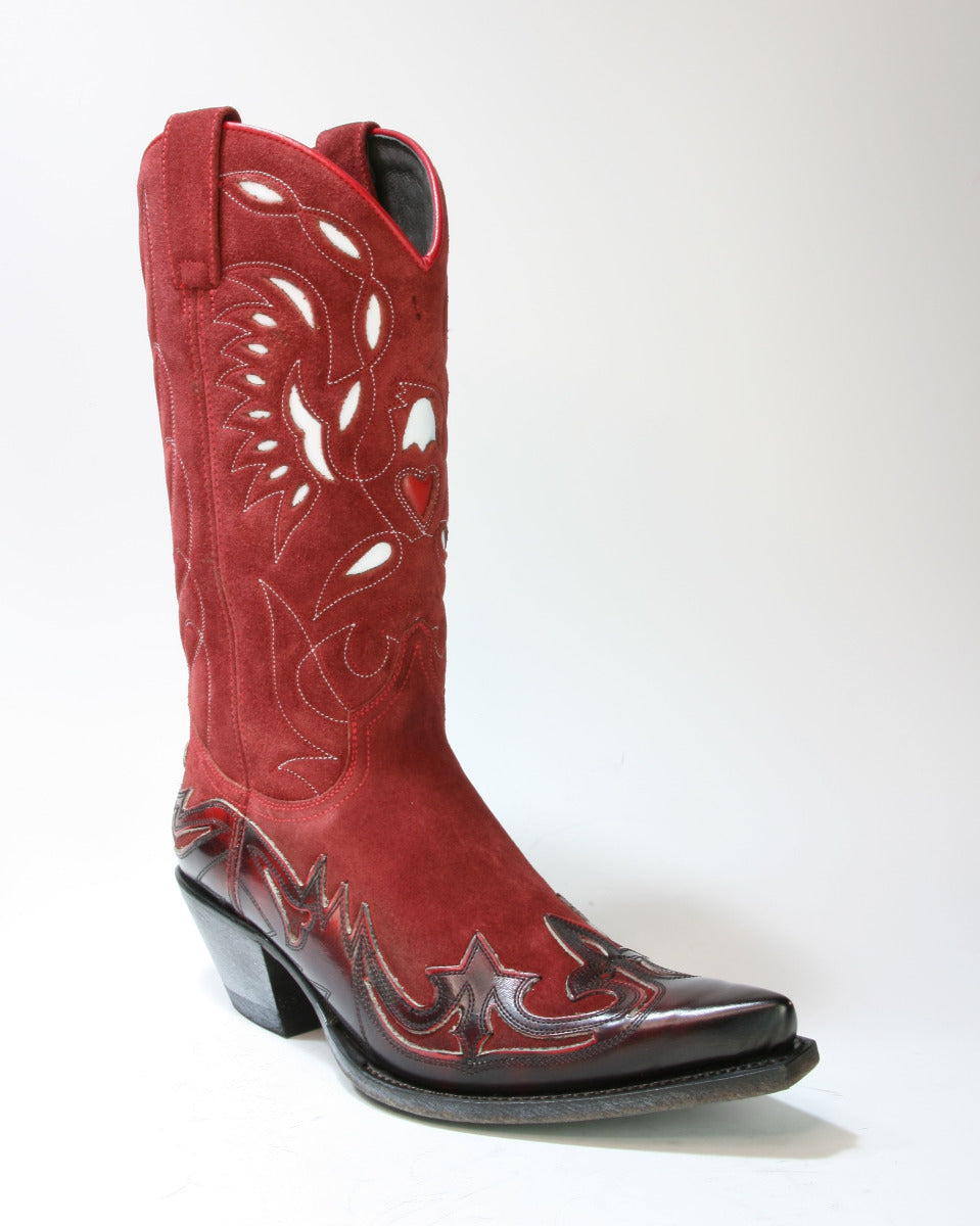 19182 Sendra Cowboystiefel GAIA Hurr. Rojo Garduna Blanco