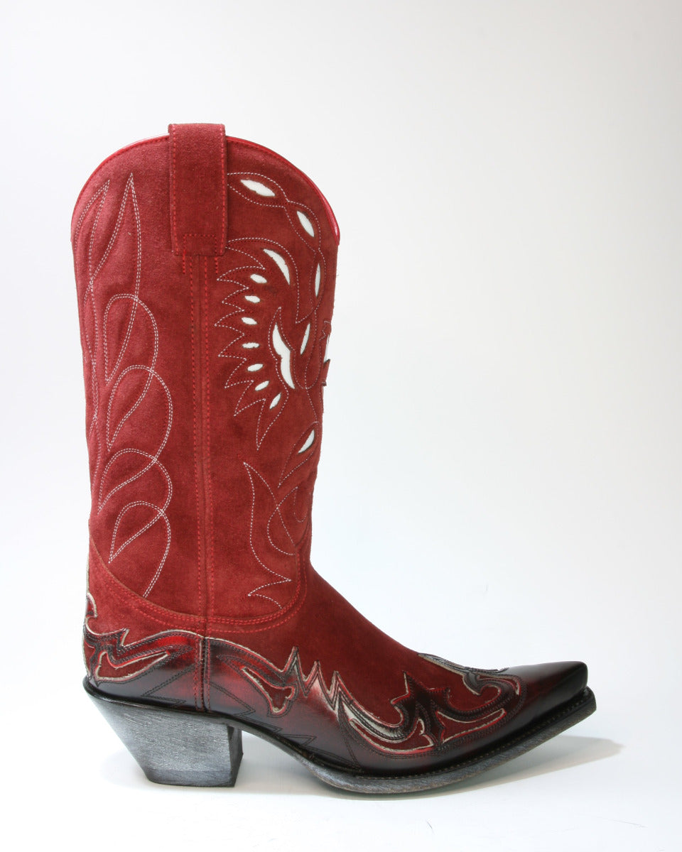 19182 Sendra Cowboystiefel GAIA Hurr. Rojo Garduna Blanco