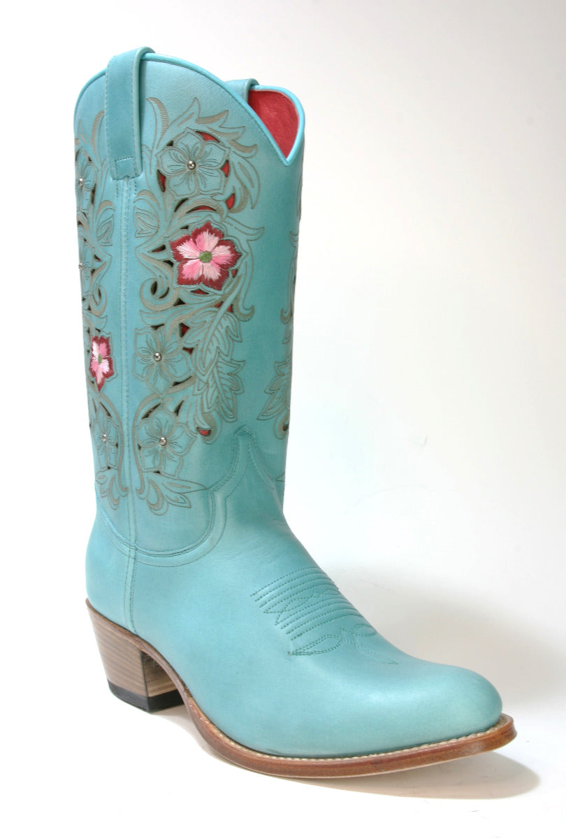 19189 Sendra Boots DEBORA Arizona Aqua Flower