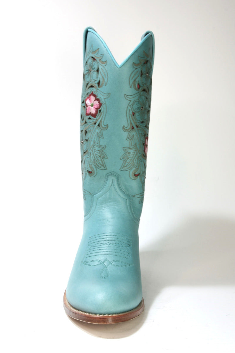 19189 Sendra Boots DEBORA Arizona Aqua Flower