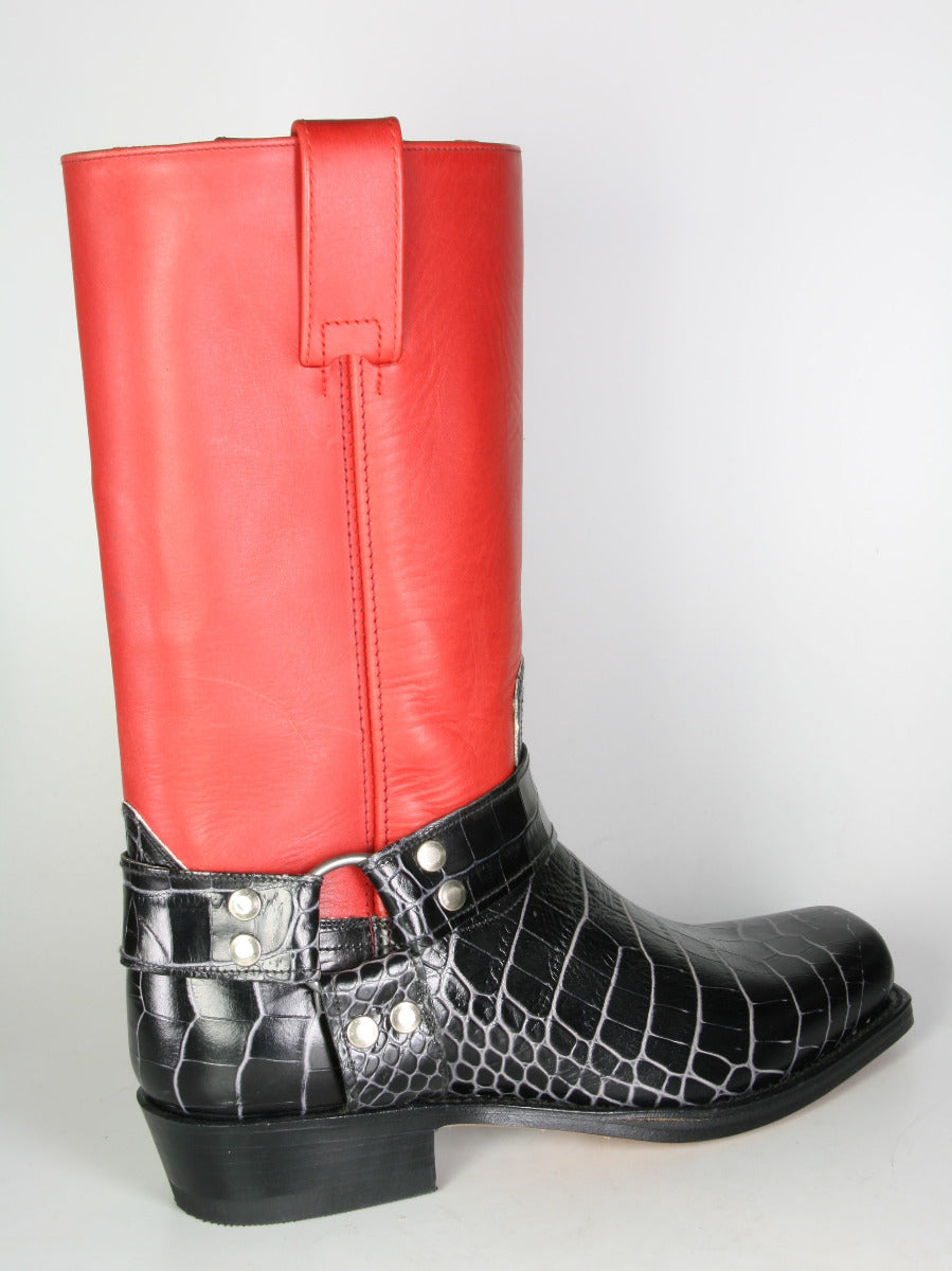 1918 Sendra Bikerboots Coco Gold roter Schaft