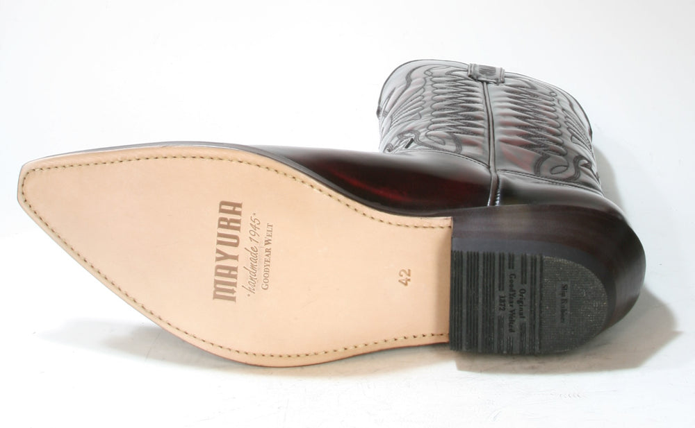 1920 Mayura Cowboystiefel Burdeos