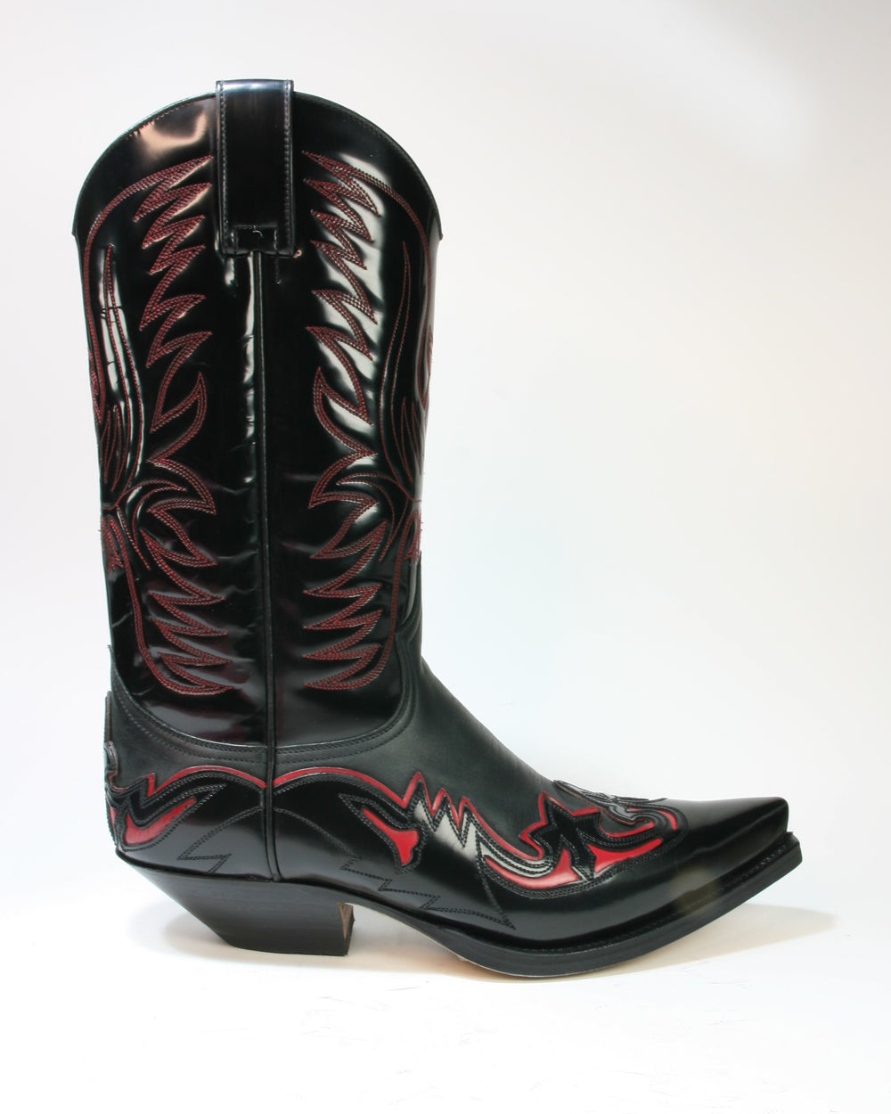 19280 Sendra Cowboystiefel Flor. Negro Spr. Negro