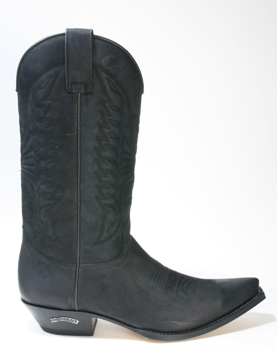 2073 Sendra cowboy boots WEST Nubuck Negro