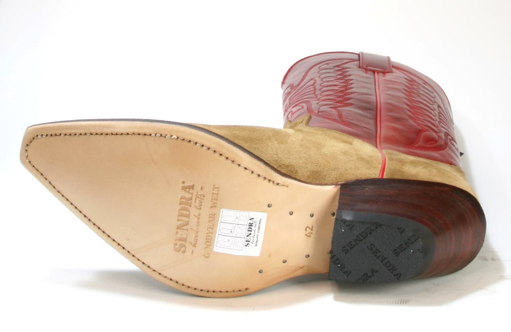 2073 Sendra Boots Cowboystiefel Serr. Daino Tabaco Rojo
