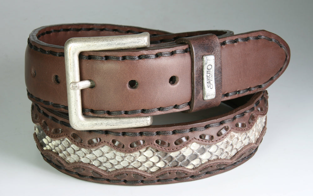 212 Sancho Belt Brown Python Saba