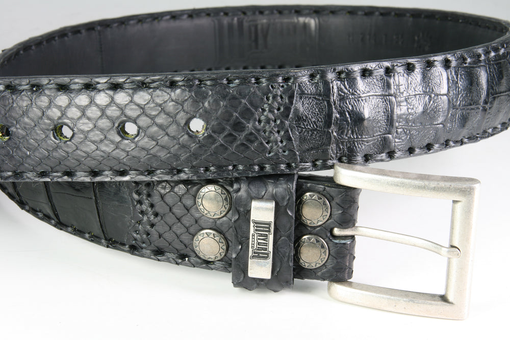 214 Mayura Belt Genuine Caiman Leather Black