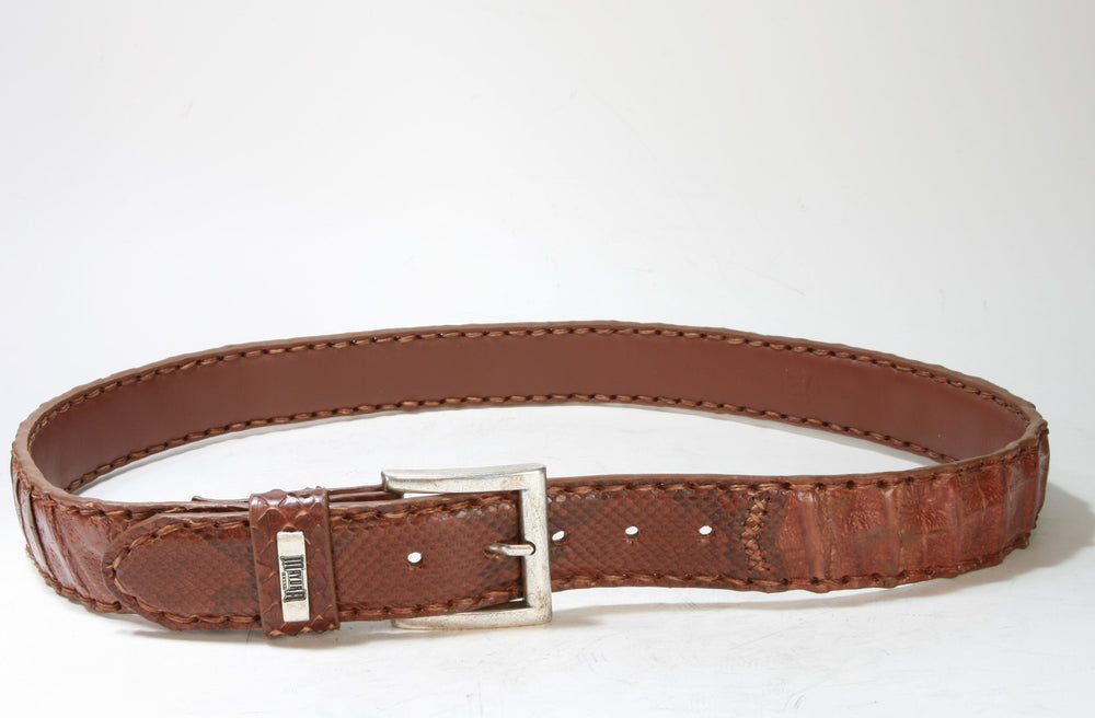214 Mayura Belt Genuine Caiman Leather Light Brown