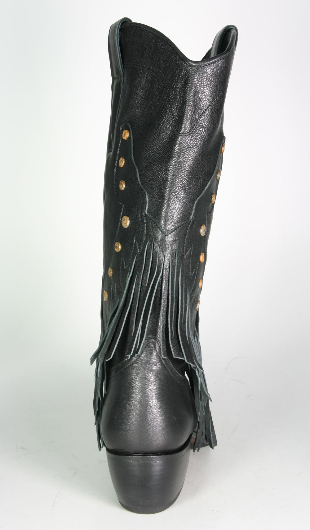 2315 Sancho Abarca Negro fringe boots