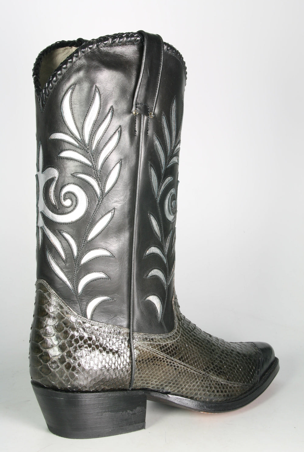 2324 Tony Mora cowboy boots Python Gris Negro
