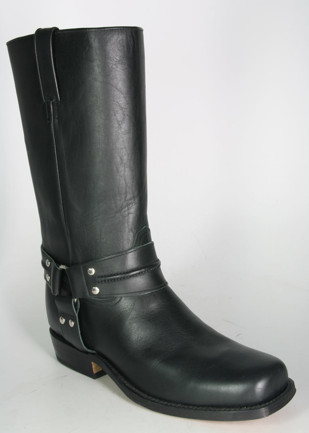 2332 Tony Mora Biker Boots Negro Leather Sole Wide