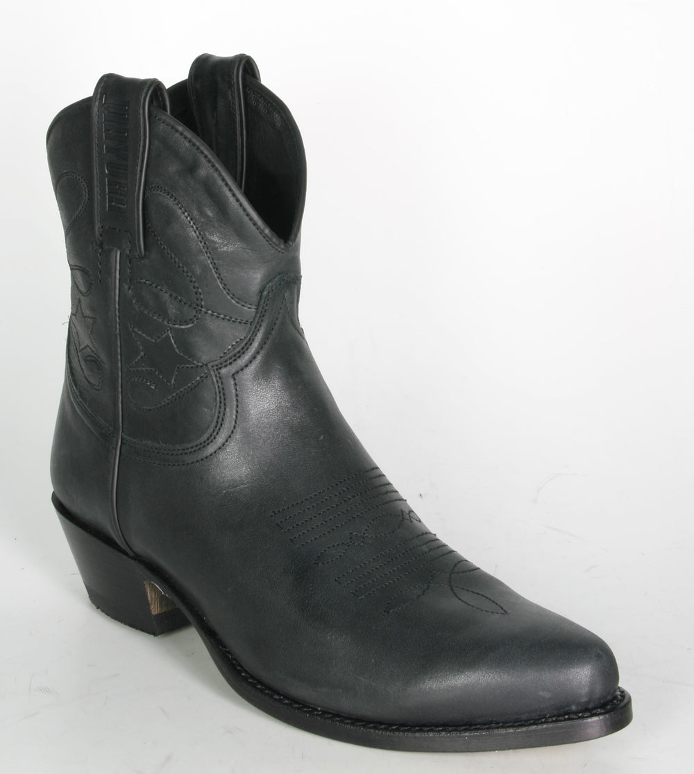 2374 MAYURA Cowboy Boots Short Shaft Black