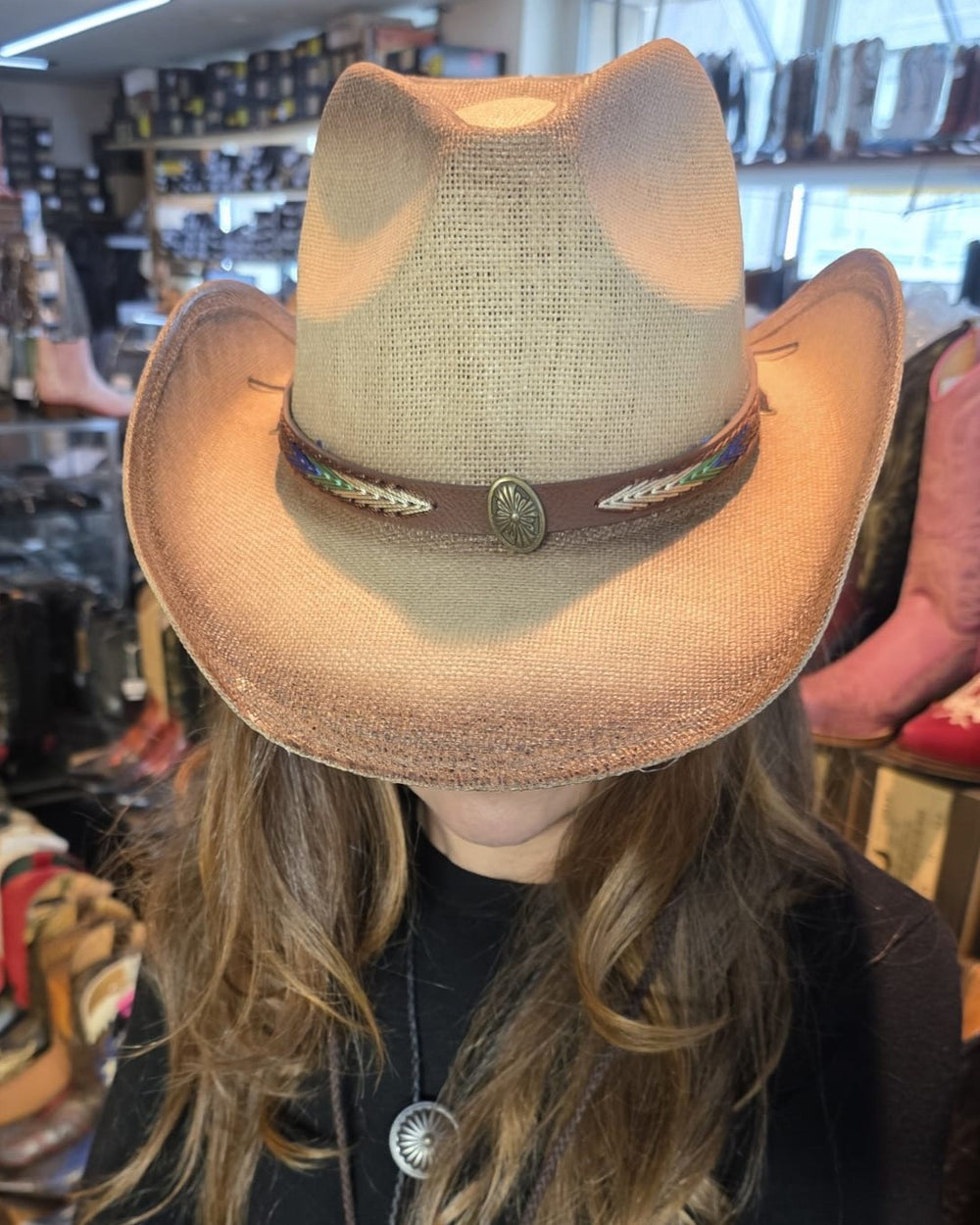 24437 Strohhut mit Kinnband