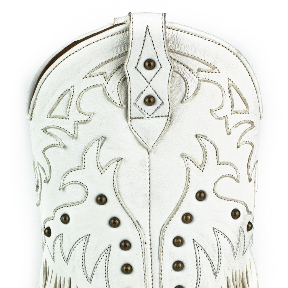 2475 Mayura Fransenstiefel Blanco Bohostyle